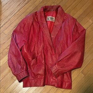 Vintage 1970s Sienna Red Women's Genuine Luxury Leather Jacket /Vest